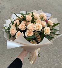 Букет Кремовые розы Латте в Передовом
