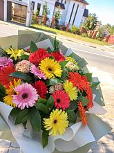 Букет цветов из:  Герберы #REPLACE_PRED# Передовом