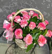Цветочная композиция из Розы в корзине в Передовом